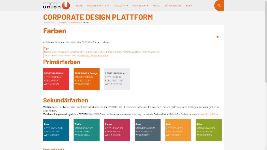 Corporate Design Plattform