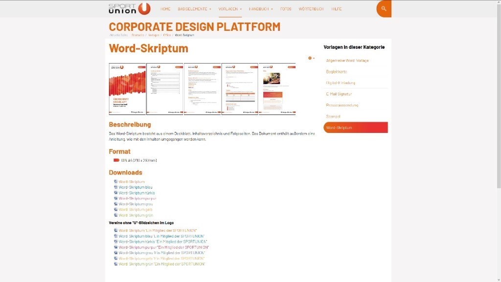 Corporate Design Plattform