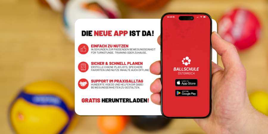 Ballschule-App am Handy