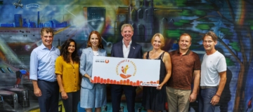 Finanzreferent Wilfried Drexler, Vorstandsmitglied Pamela Forster, Vizepräsidentin Michaela Huber, Präsident Peter McDonald, Vizepräsidentin Yvonne Schuring, Vorstandsmitglied Urs Tanner und Generalsekretär Stefan Grubhofer (v.l.n.r.)