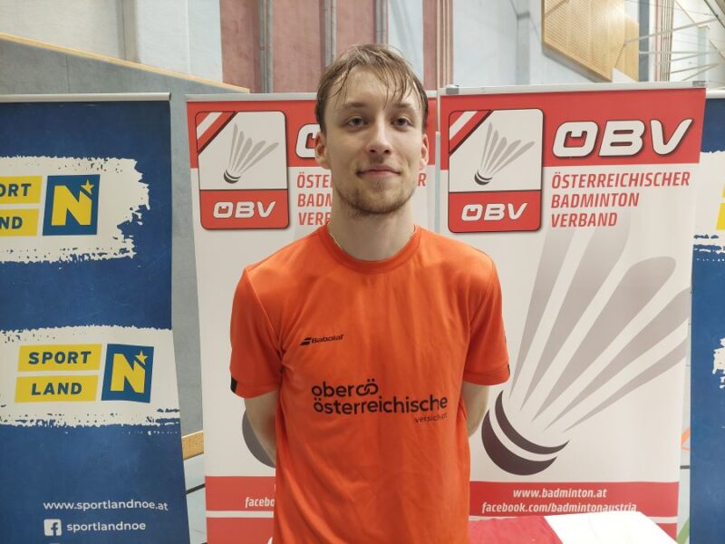 Badminton_Niederhuber Kai von der Union Neuhofen erfolgreicher Spieler bei den 68. Österr. Staatsmeisterschaften - (c) Niederhuber Klaus
