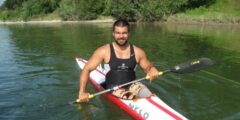Mendy Swoboda im Kanu