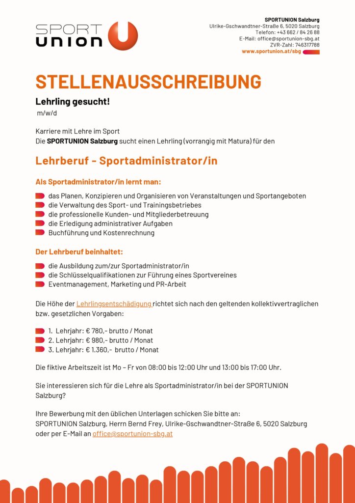 Stellenausschreibung Lehrberuf SportadministratorIn SPORTUNION Salzburg.pdf Stellenausschreibung Lehrberuf SportadministratorIn SPORTUNION Salzburg.pdf