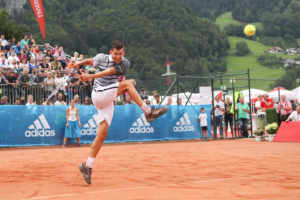 WOERSCHACH,AUSTRIA,16.JUL.18 - TENNIS - Adidas Club Challenge, Dominic Thiem vs Stefano Tsitsipas. Image shows Dominic Thiem (AUT).