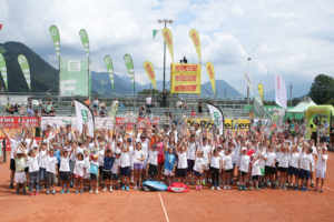 WOERSCHACH,AUSTRIA,16.JUL.18 - TENNIS - Adidas Club Challenge, Dominic Thiem vs Stefano Tsitsipas. Image shows children. 