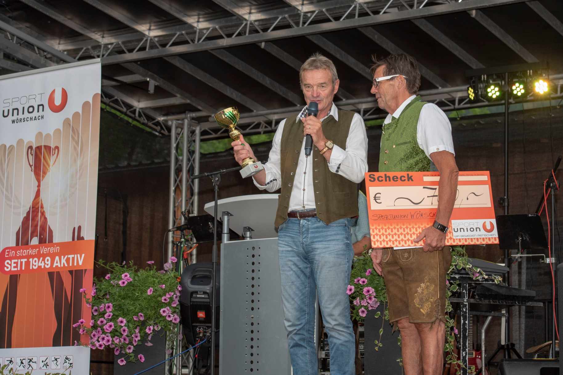 SU-Steiermark Vizepräsident Hubert Pleninger mit Vereinspräsident Ewald Scheucher.
