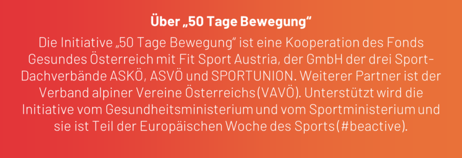 Infotext zu 50 Tage Bewegung