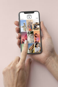 top-view-hand-holding-smartphone