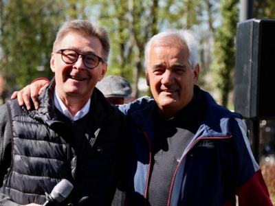 Bauleiter Peter Enz und Obmann Klaus-Dieter Amort