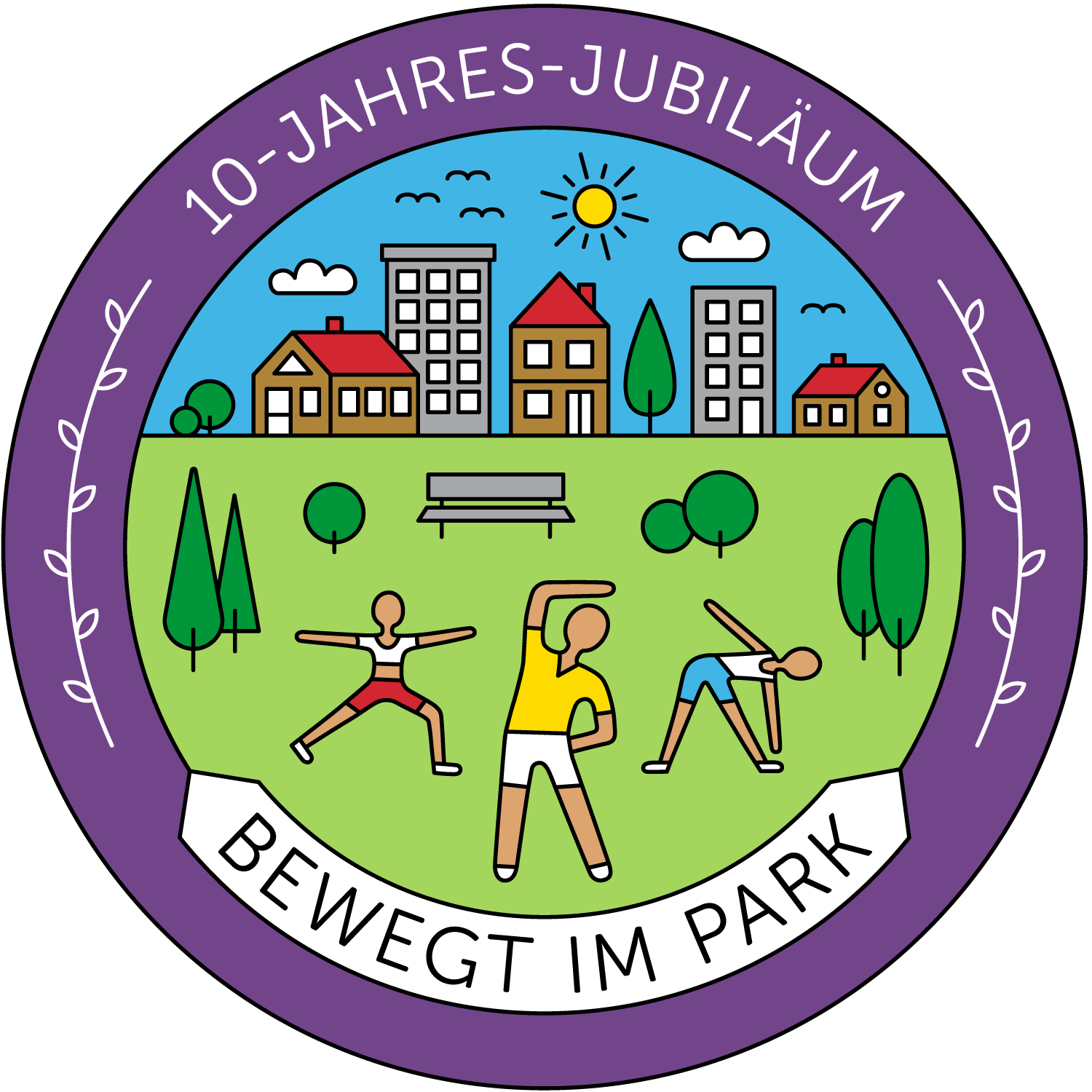 Bewegt im Park Logo Jubiläum 2026