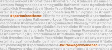 Hashtag-Wolke #sportunionathome