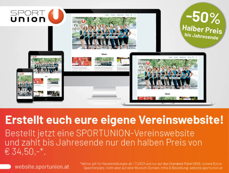 50%-Vereinswebsite-Aktion Inserat