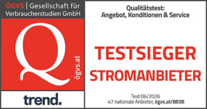 Testsieger Stromanbieter 06/2026 Testsieger Stromanbieter trend. Test 06/2026, 47 nationale Anbieter